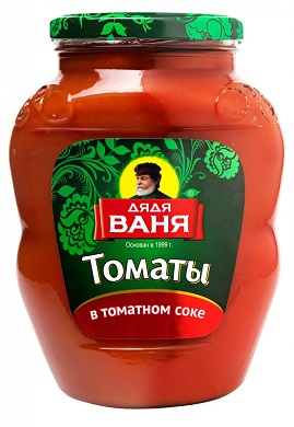 Томаты в томатном соке Дядя Ваня, 680г