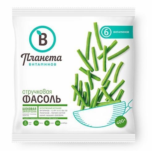 Фасоль стручковая замороженная Планета Витаминов, 400г