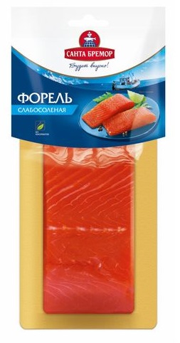 Форель слабосоленая филе-кусочки, 200г