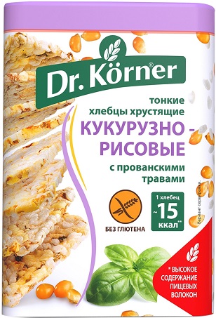 Хлебцы Доктор Кернер кукурузно-рисовые 100г