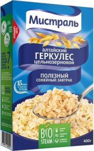 Хлопья овсяные Геркулес алтайский цельнозерновой Мистраль, 400г