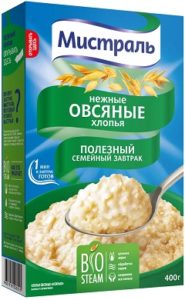 Хлопья овсяные Мистраль нежные 400г