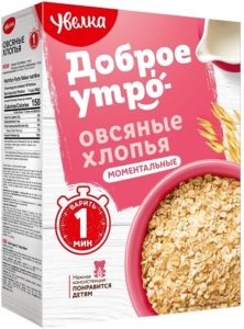 Хлопья овсяные Увелка Моментальные тонкие, 400г