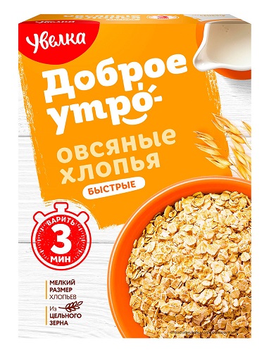 Хлопья овсяные Увелка быстрые, 400г