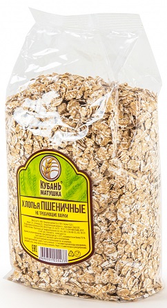 Хлопья пшеничные не требующие варки Кубань Матушка, 400г