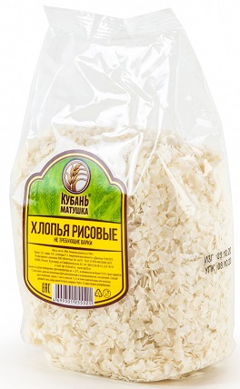 Хлопья рисовые Кубань Матушка, 400гр