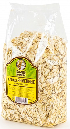 Хлопья ячменные Кубань Матушка не требующие варки, 400г