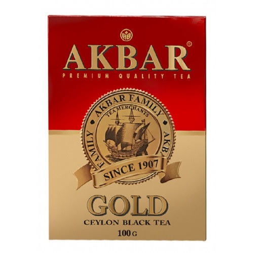 Чай Акбар Голд черный среднелистовой, 100гр