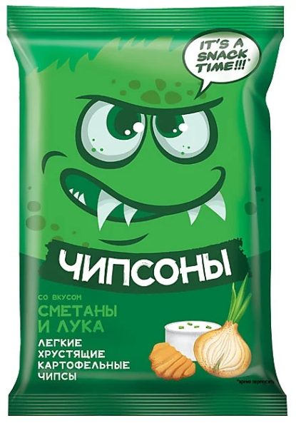 Чипсы картофельные Чипсоны со вкусом сметана и лук 40гр ООО КДВ Воронеж