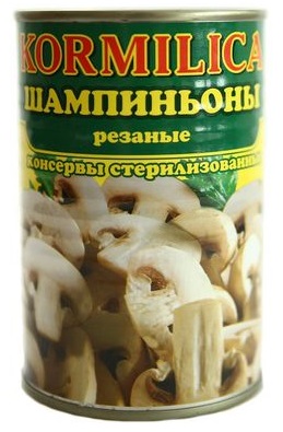 Шампиньоны резаные Кормилица, 400г