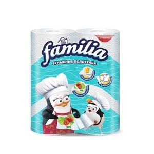 Полотенца бумажные Familia 2сл 2шт