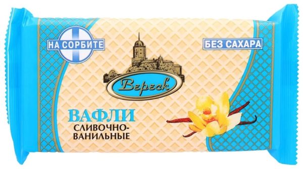 Вафли Вереск сливочно ванильные на сорбите, 105г