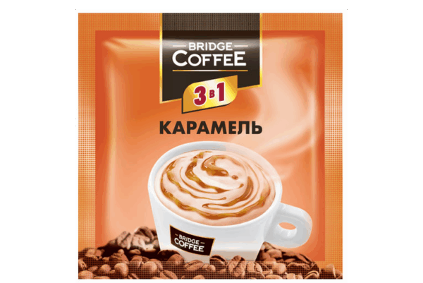 Напиток кофейный Бридже Карамель 3в1 пакет 20гр