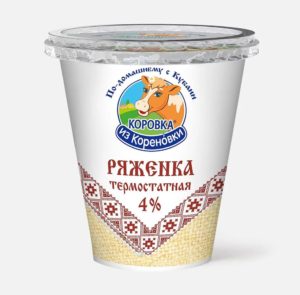 Ряженка термостатная Домашняя линия Коровка из Кореновки 4% 300г