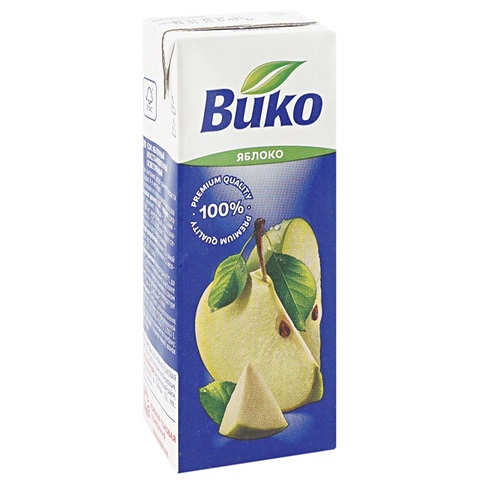 Сок Вико Яблочный осветленный, 200мл