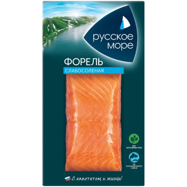 Форель слабосолёная филе-кусочки, 200г