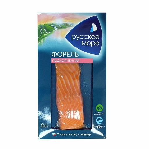 Форель филе-кусочки подкопченная, 200г