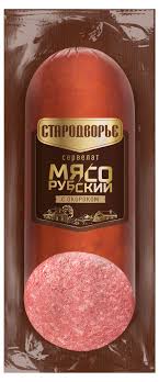 Колбаса Сервелат с мелкорубленным окороком в/к в/у 350г ТМ Стародворье