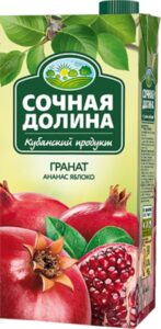 Напиток сокосодержащий Сочная Долина Гранат-ананас-яблоко, 0,95л