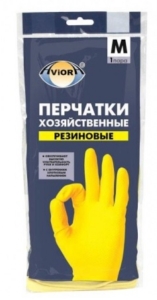 Перчатки хозяйственные резиновые AVIORA (М)
