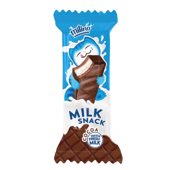 Пирожное бисквит. с кремом  с цельным молоком глазир. Milk Snack 30г