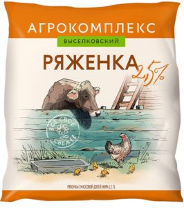 Ряженка 2,5% 450г плёнка