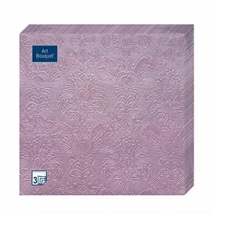 Салфетки Art Bouquet Барокко светло-розовый 33*33 3сл 16шт