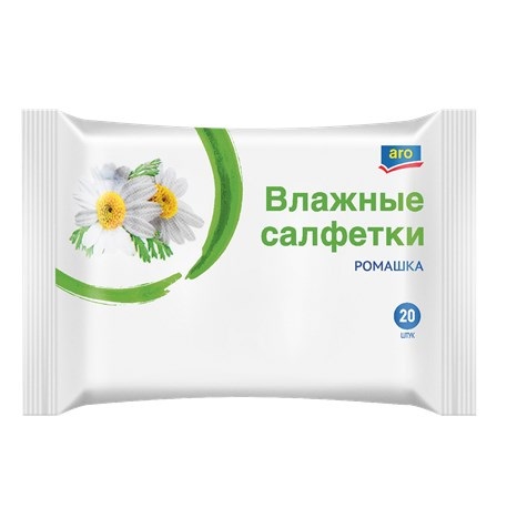 Салфетки влажные Аро ромашка 20шт