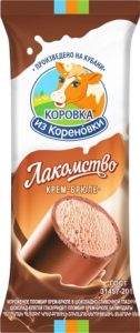 Мороженое КОРОВКА ИЗ КОРЕНОВКИ Лакомство крем-брюле в шоколадно-сливочной глазури, 90г