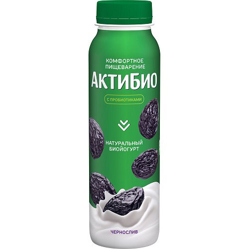 Биойогурт АктиБио чернослив 1,5%, 260гр