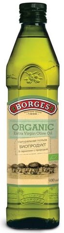 Масло оливковое Borges Extra Virgin Olive Oil Organic нерафинированное, 500мл