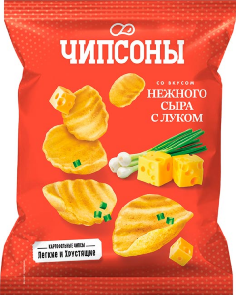 Чипсы картофельные Чипсоны нежный сыр с луком 40гр