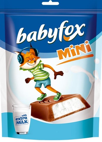 Конфеты шоколадные BABYFOX с молочной начинкой 120гр