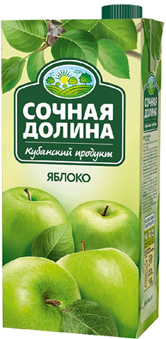 Напиток сокосодержащий Сочная Долина яблочный, 0,95л