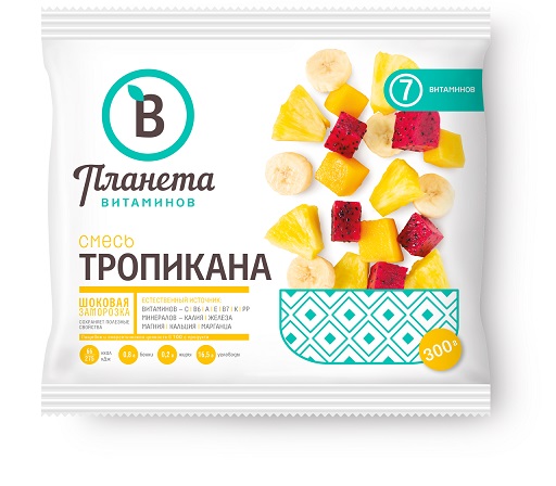 Смесь замороженная Тропикана Планета Витаминов, 300г