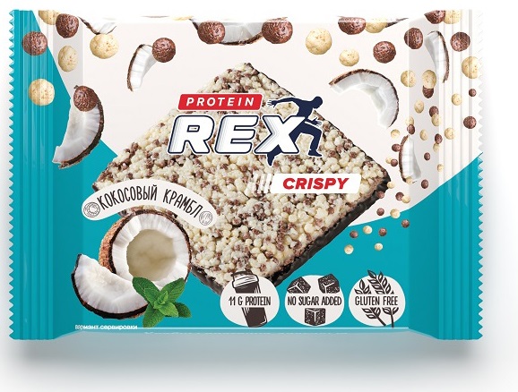 Хлебцы ProteinREX протеино злаковый кокосовый крамбл 55г