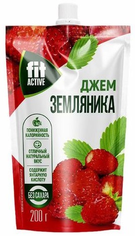 Джем Фит земляника без сахара 200г