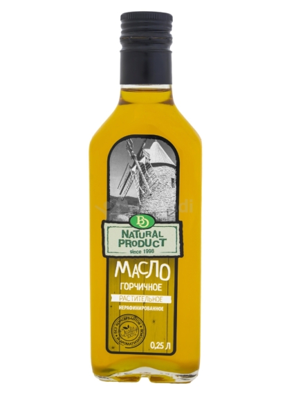 Масло Горчичное Натуральное Продукт растит нерафинированное 0,25л