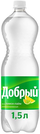 Напиток Добрый Лимон-лайм, 1,5л