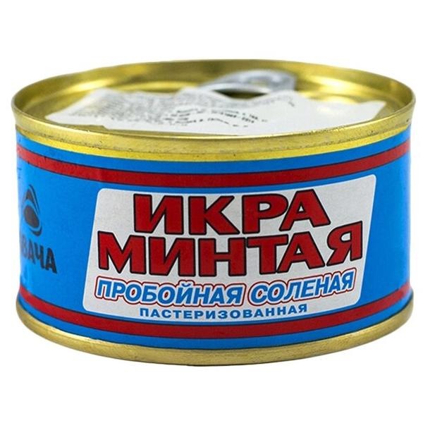 Икра минтая пробойная соленая Авача 130гр