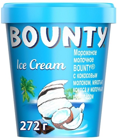 Мороженое BOUNTY с кокосовым молоком 272г