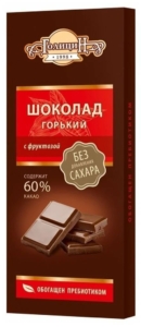 Шоколад Горький с фруктозой Голицин 60% 60гр