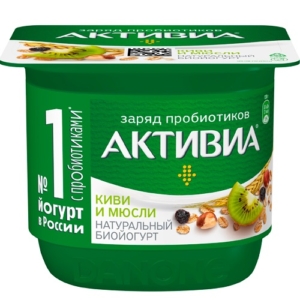 Биойогурт АктиБио киви и мюсли 3%, 130гр