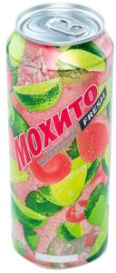 Напиток Мохито освежающий клубничный, 0,45л