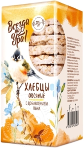 Хлебцы Всегда на Ура овсяные с добавлением льна 60гр