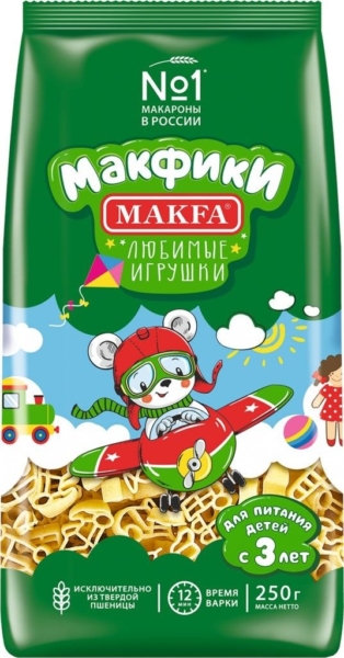 Макаронные изделия Макфики Любимые игрушки 250г