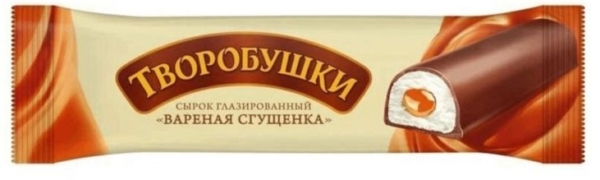Сырок творожный глазированный Творобушки вареная сгущенка 20%, 40г