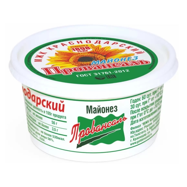 Майонез Провансаль Краснодарский 56% 220гр