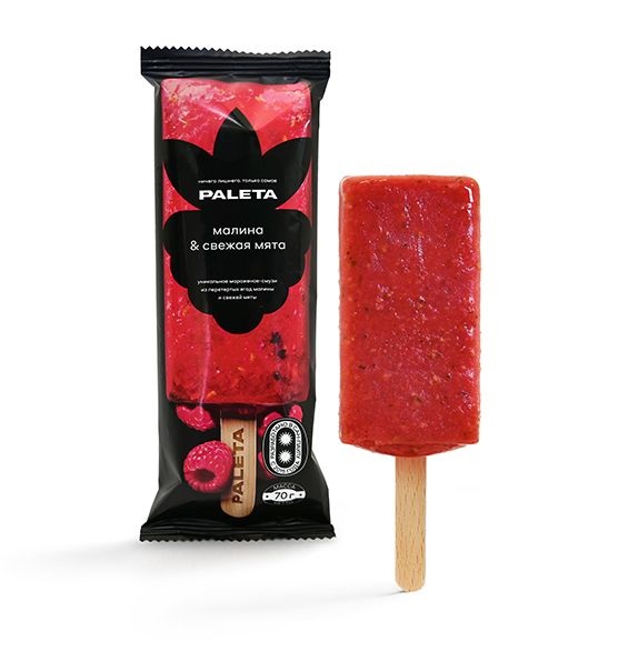 Десерт замороженный PALETA Малина, Мята 70гр