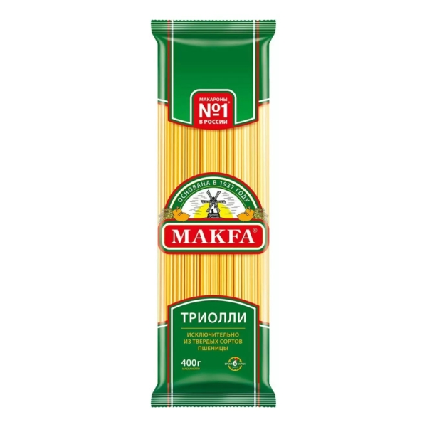 Макаронное изделие Макфа Триоллии 400гр